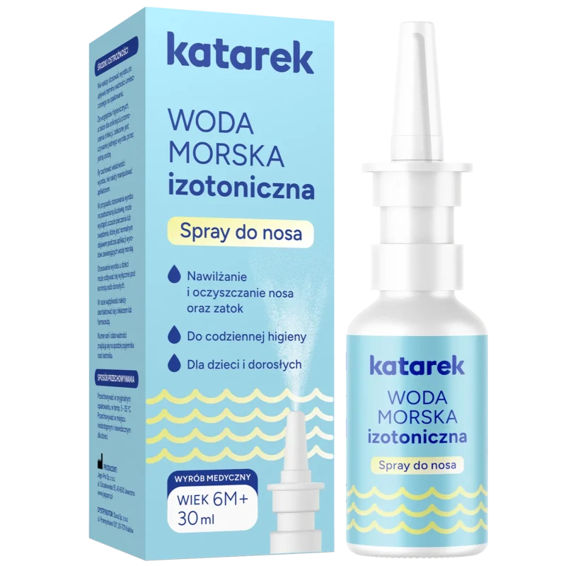 Katarek isotonisches Meerwasser Nasenspray 30 ml zur Befeuchtung und Reinigung der Nasenschleimhaut