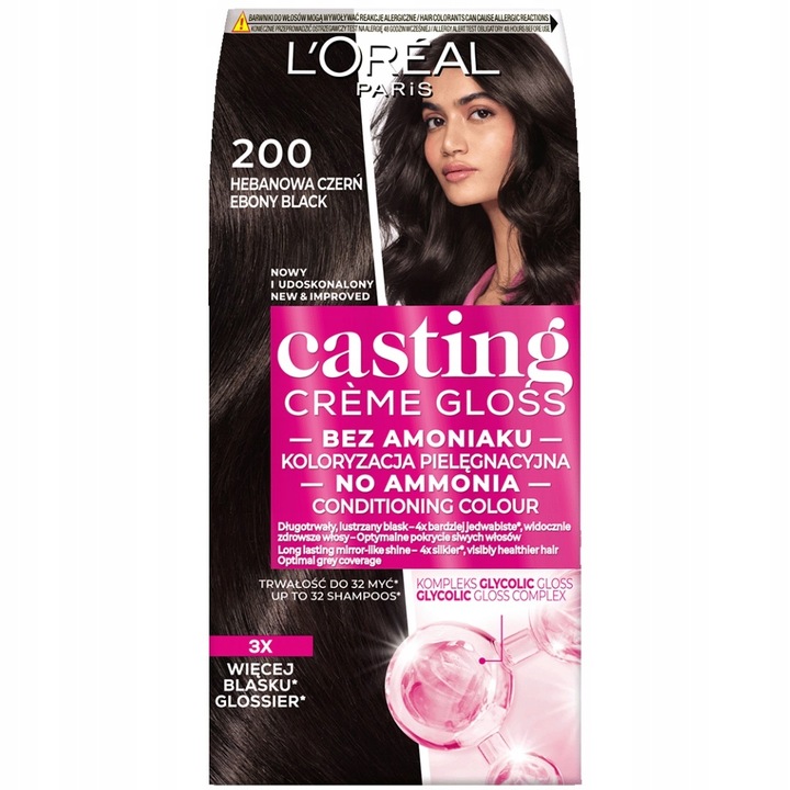 L’Oréal Casting Crème Gloss 200 Ebenschwarz Haarfarbe