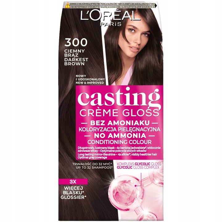 L’Oréal Casting Crème Gloss 300 Dunkelbraun Haarfarbe