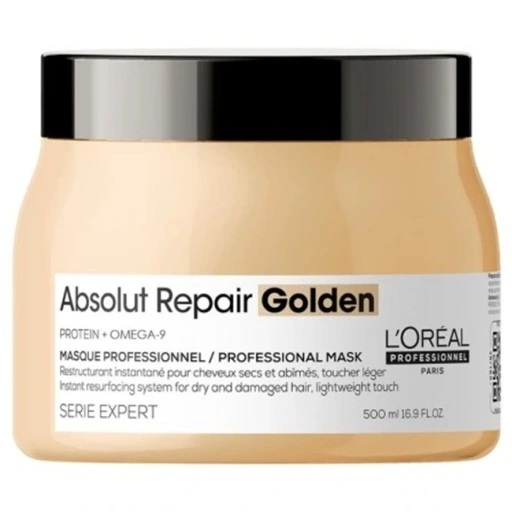 L’Oréal Professionnel Absolut Repair Golden Haarmaske für trockenes und geschädigtes Haar, intensive Regeneration, 500 ml