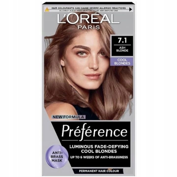 L'Oréal Paris Préférence L 7.1 Islande aschblonde Haarfarbe mit langanhaltendem Farbglanz