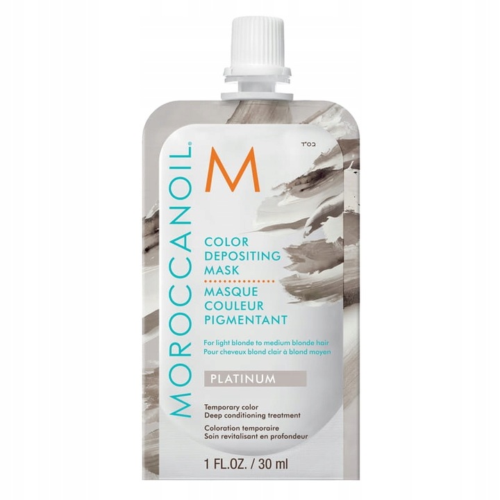 Moroccanoil Color Depositing Mask Platinum farbgebende Haarmaske 30 ml für Blondtöne