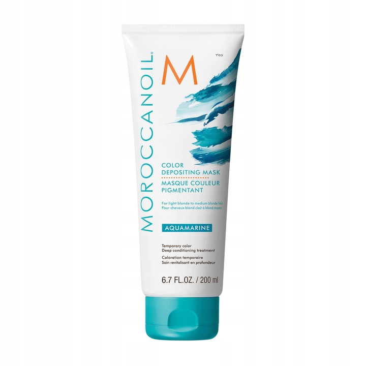 Moroccanoil Aquamarine Maske 200 ml Color Depositing Mask für blondes Haar mit kühlem Blauton