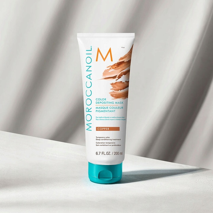 Moroccanoil färbende Maske Copper Color Depositing Mask für kupferfarbene Haare mit pflegender Farbauffrischung