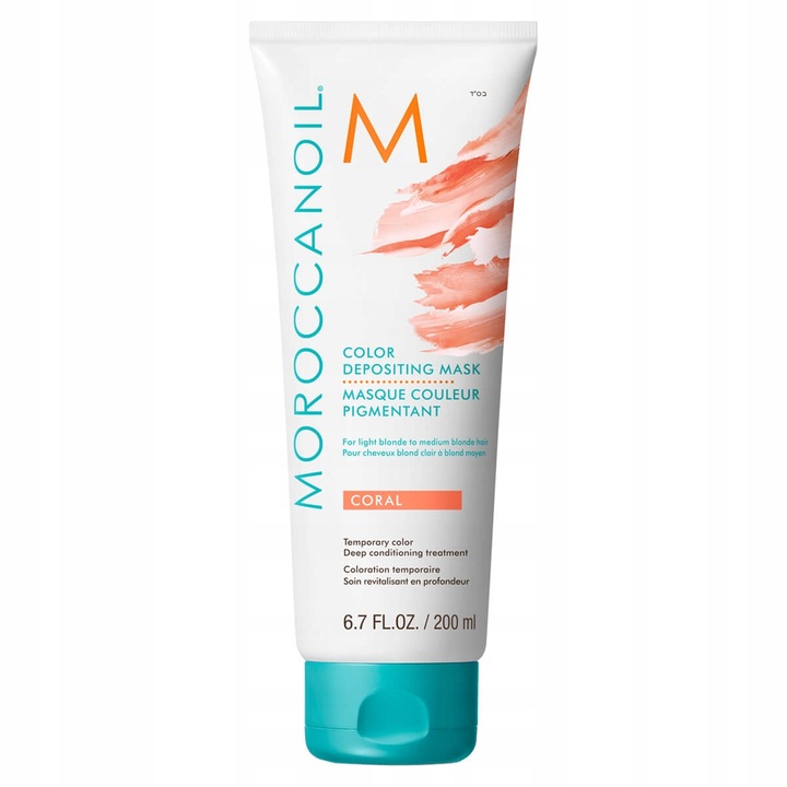 Moroccanoil Coral Maske 200 ml Color Depositing Mask für blondes Haar mit warmem Korallton