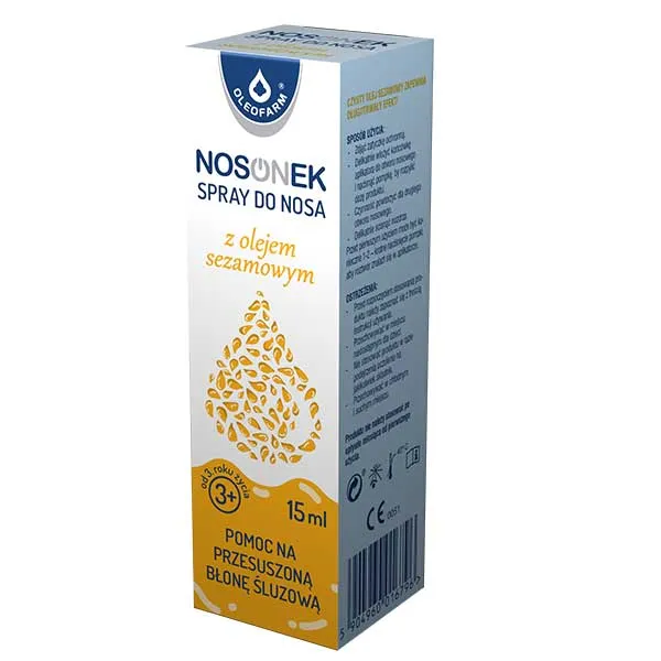Nosonek Nasenspray mit Sesamöl 15 ml für trockene Nasenschleimhaut ab 3 Jahren