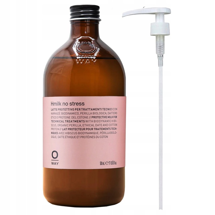 OWAY HMILK No Stress 500 ml schützende Bond-Repair Haarmilch für Coloration und Blondierung