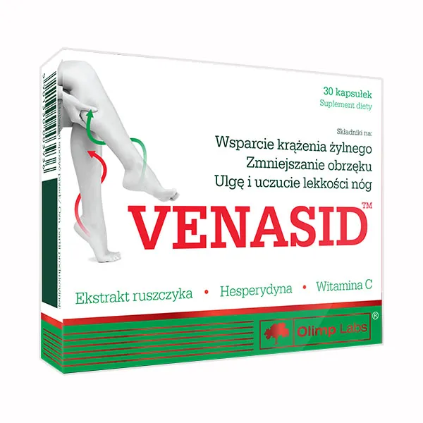 Olimp Venasid 30 Kapseln Venenkapseln mit Mäusedorn Hesperidin und Vitamin C