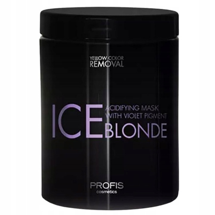 Profis Ice Blonde Haarmaske 1000 ml mit violetten Pigmenten gegen Gelbstich für blondes Haar