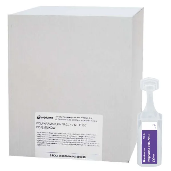 Polpharma 0,9% NaCl Natriumchlorid-Lösung 10 ml x 100 Ampullen zur Inhalation und Hygiene