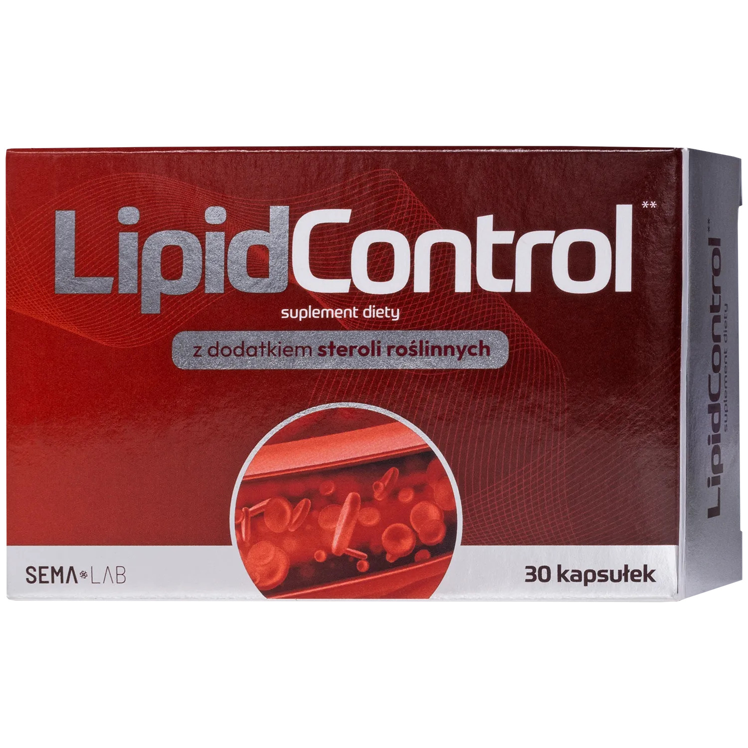 SEMA Lab LipidControl Kapseln mit Phytosterolen, Monacolin K und Knoblauch – Nahrungsergänzungsmittel, 30 Kapseln