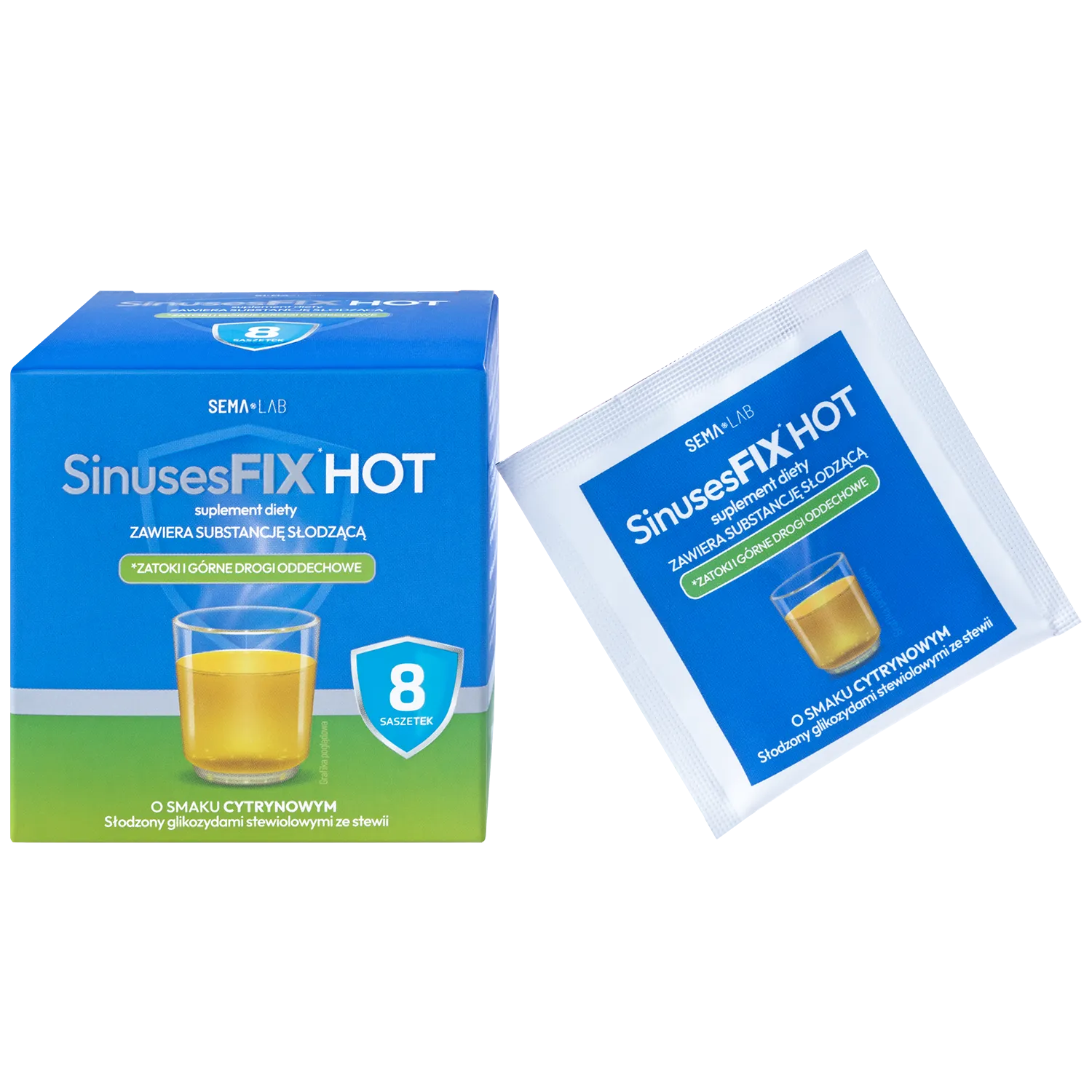 SEMA Lab SinusesFix Hot Heißgetränk Pulver in Beuteln 8 Stück