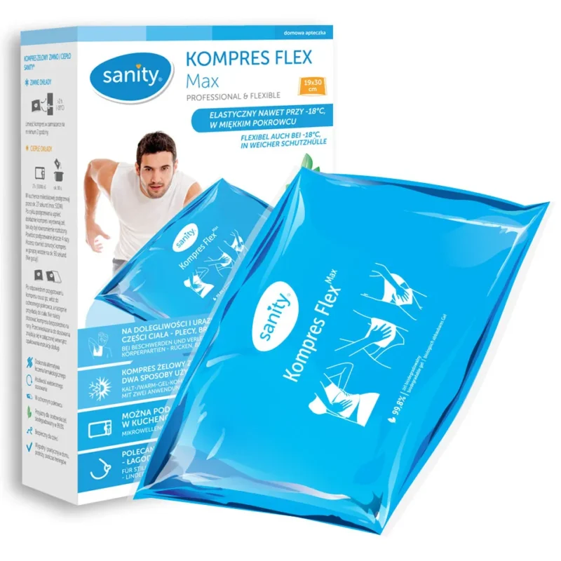 Sanity Flex Maxi Warm-Kalt Gelkompresse 19 x 30 cm mit Bezug