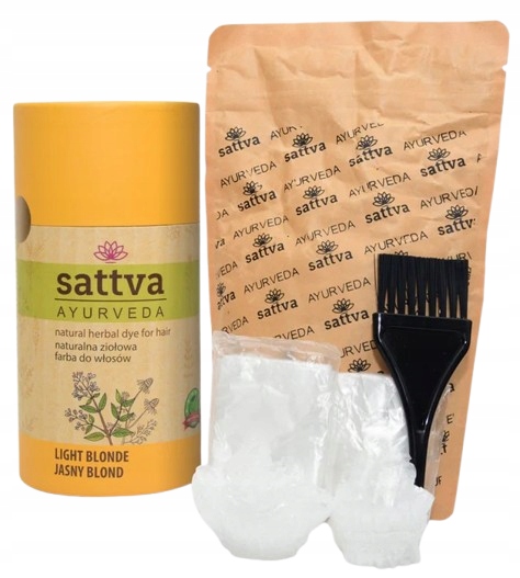 Sattva natürliche Kräuter Haarfarbe Hellblond 150g pflanzliche Henna Haarfarbe für natürlichen Blondton