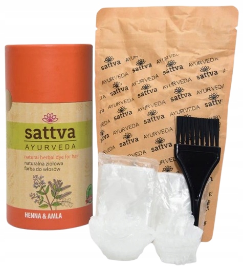 sattva henna amla natürliche kräuter haarfarbe 150 g pflanzliche haarfärbung für gesunden glanz und intensive farbe