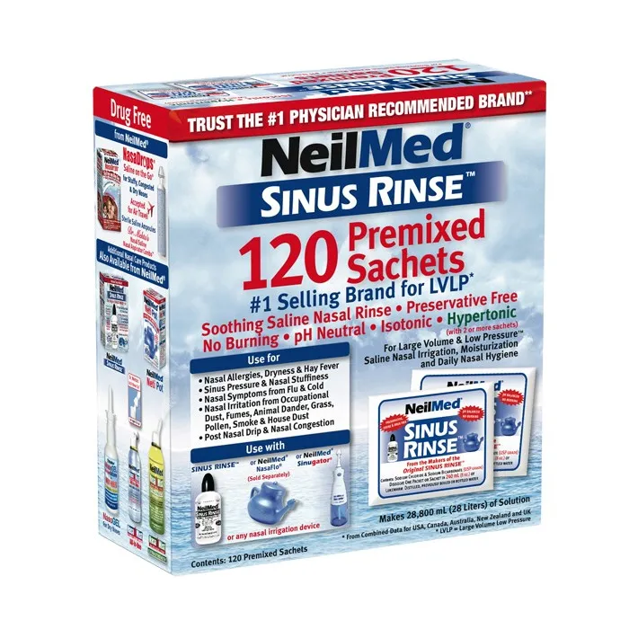 Sinus Rinse Kit Nachfüllset 120 Beutel zur Nebenhöhlenspülung für Erwachsene
