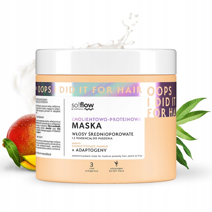 So!flow Haarmaske für mittelporöses Haar 400 ml Anti-Frizz Pflege