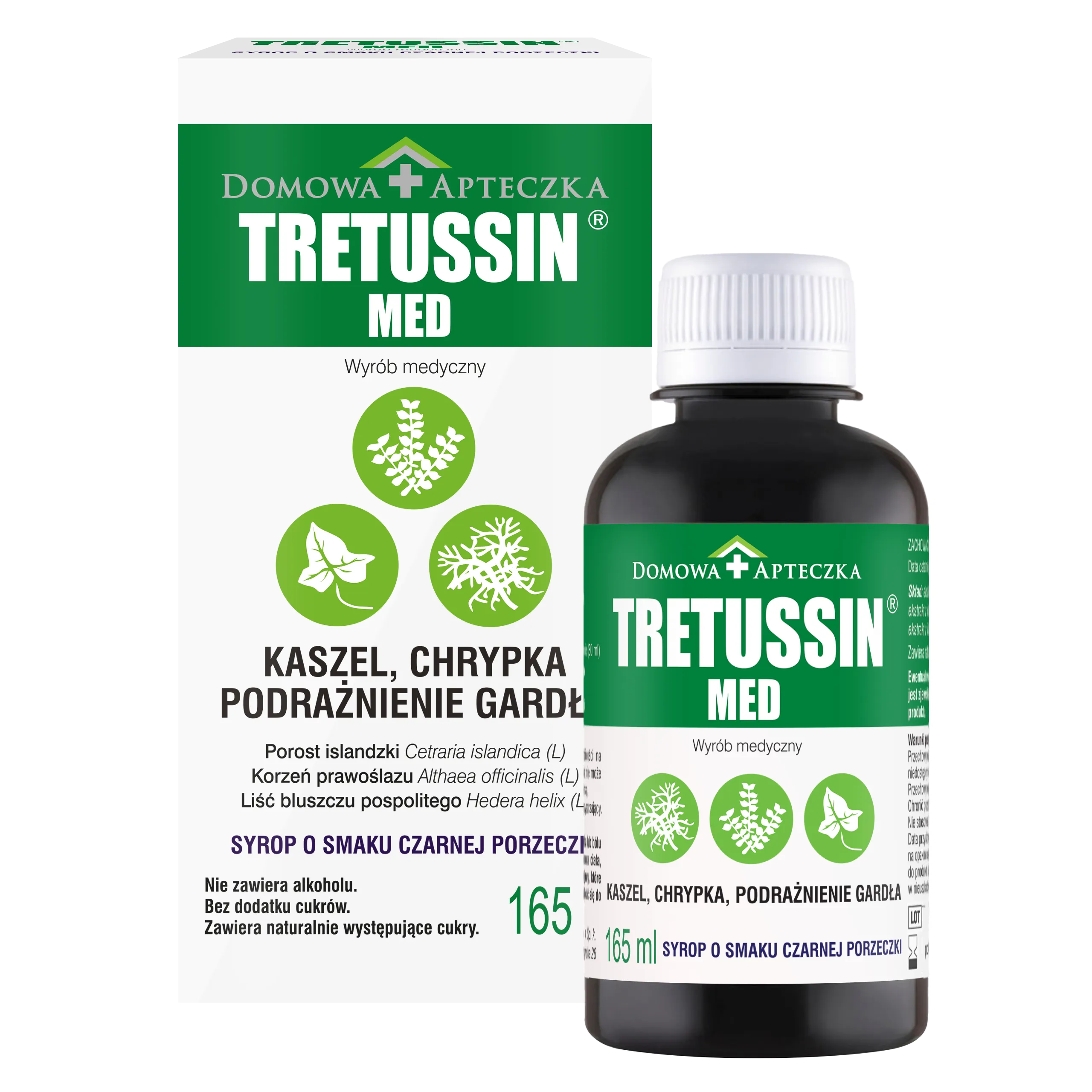 Tretussin Med Hustensirup 250 ml mit Schwarzer Johannisbeere – pflanzlicher Sirup bei Husten und Halsreizungen