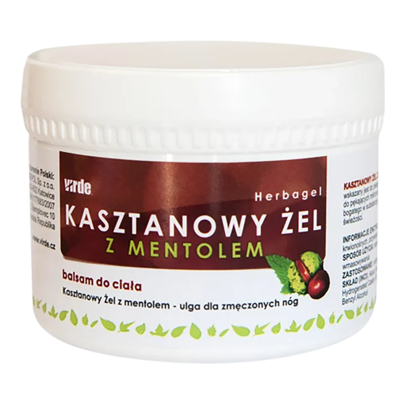 Virde Kastaniengel mit Menthol 250 ml kühlendes Gel zur Pflege müder und geschwollener Beine