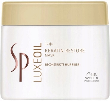 Wella SP Luxe Oil Keratin Restore Haarmaske 400 ml mit Arganöl, Mandelöl und Jojobaöl