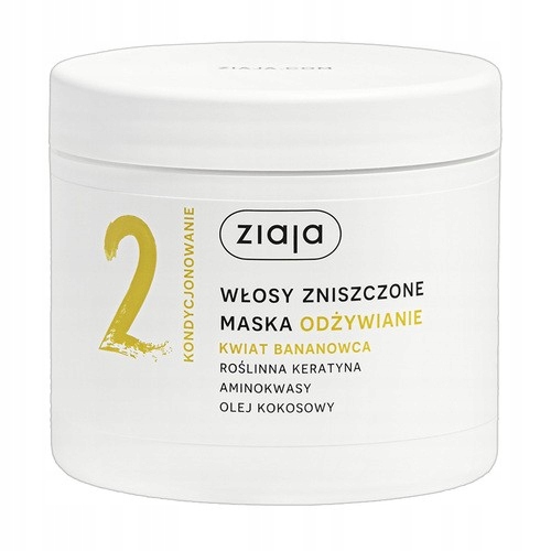 Ziaja nährende Haarmaske Bananenblüte 350 ml für geschädigtes und trockenes Haar