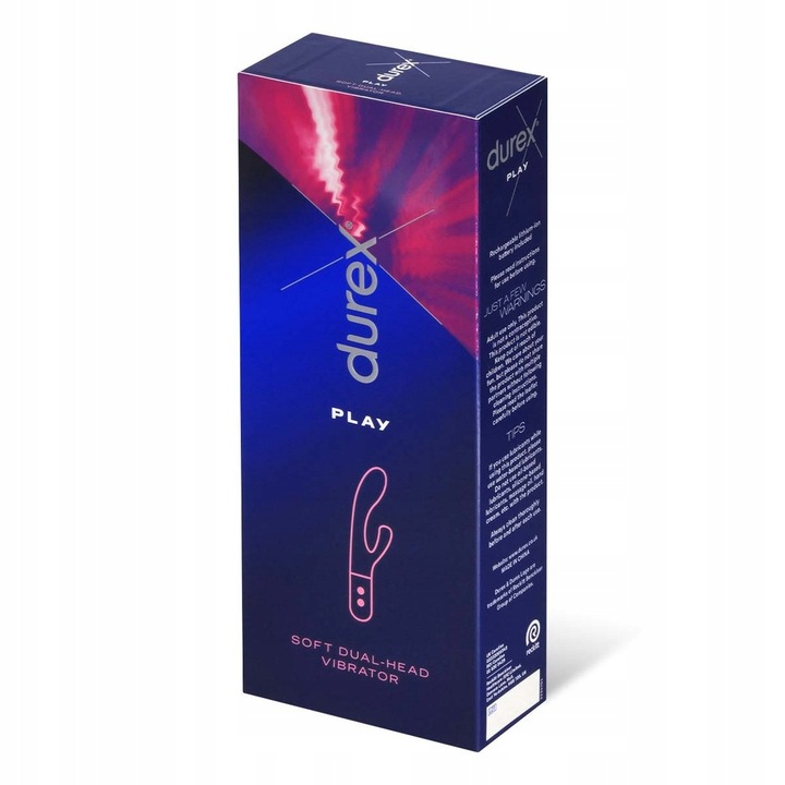 Durex Soft Dual Head Vibrator aus Silikon mit doppeltem Kopf und 8 Vibrationsmodi