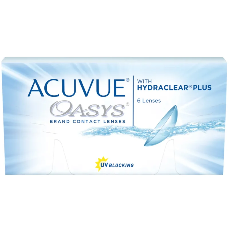 Acuvue Oasys Kontaktlinsen 2-Wochenlinsen 6 Stück Silikon-Hydrogel mit Hydraclear Technologie