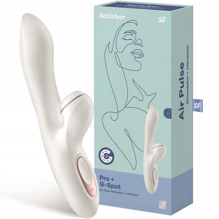 Satisfyer Pro G-Spot Rabbit Vibrator mit Druckwellen-Technologie und Vibrationen, wasserdichter G-Punkt Vibrator für Frauen