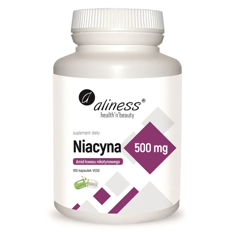 Aliness Niacin 500 mg 100 vegane Kapseln Vitamin B3 Nahrungsergänzung