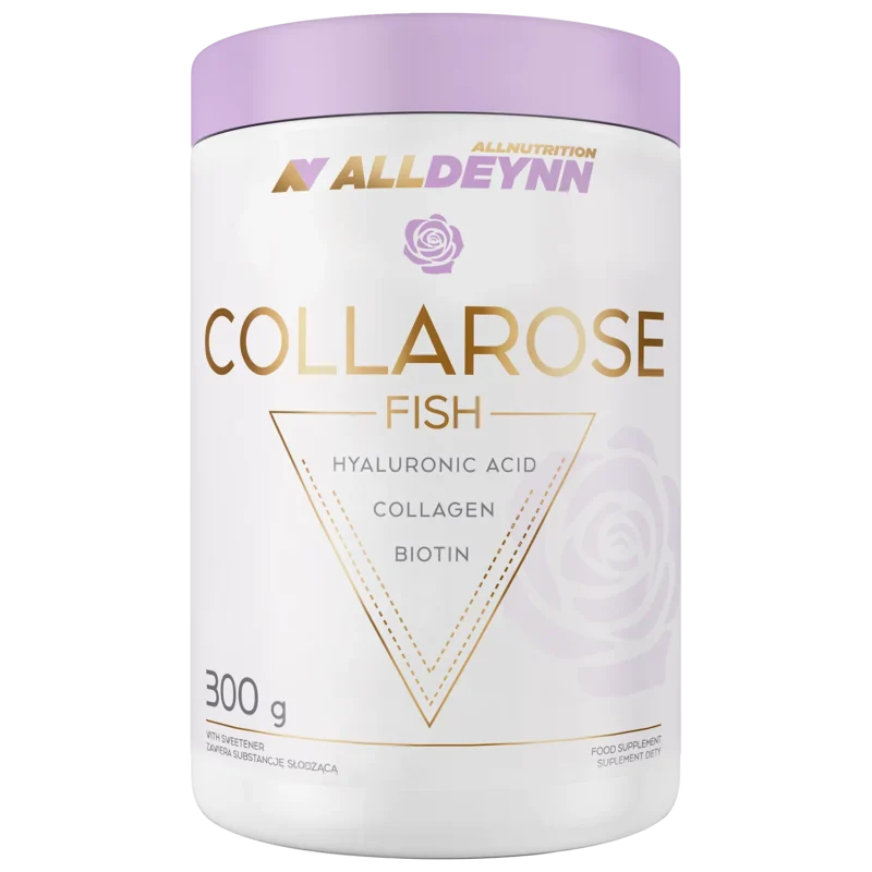 Alldeynn CollaRose Fish Kollagen Pulver Mango 300 g mit Hyaluronsäure Biotin Vitamin C