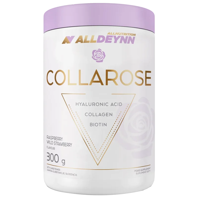 Alldeynn CollaRose Kollagen Pulver Himbeer Waldbeere 300 g mit Hyaluronsäure Biotin Vitamin C