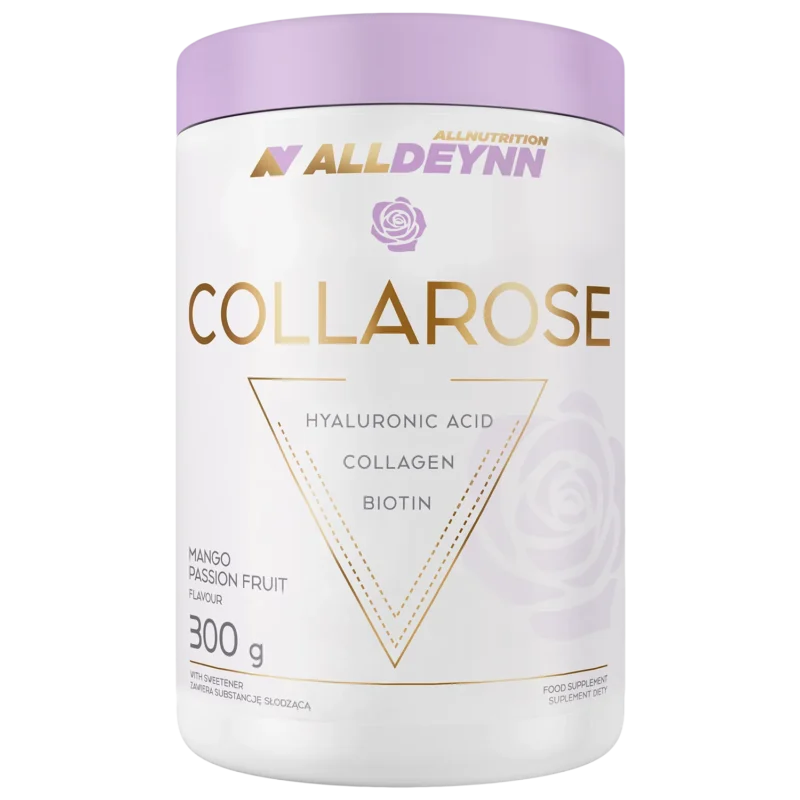 Alldeynn CollaRose Kollagen Pulver Mango Maracuja 300 g mit Hyaluronsäure Biotin Vitamin C