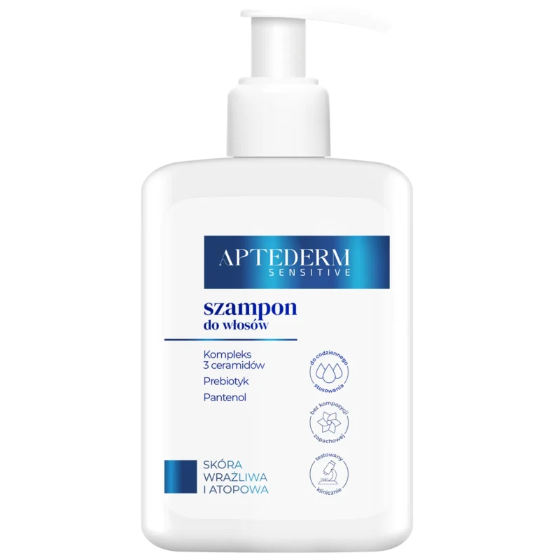 Aptederm Sensitive Shampoo für empfindliche und atopische Kopfhaut mit beruhigender Wirkung