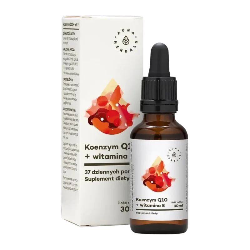 Aura Herbals Coenzym Q10 + Vitamin E Tropfen 30 ml flüssiges Q10