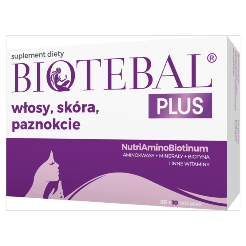 Biotebal Plus Haare Haut Nägel 40 Tabletten Nahrungsergänzung mit Biotin Zink und Selen
