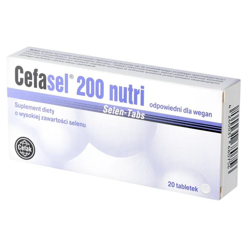 Cefasel 200 Nutri Selen-Tabs – Nahrungsergänzung mit 200 µg Selen, 20 Tabletten für Immunsystem, Schilddrüse und Zellschutz