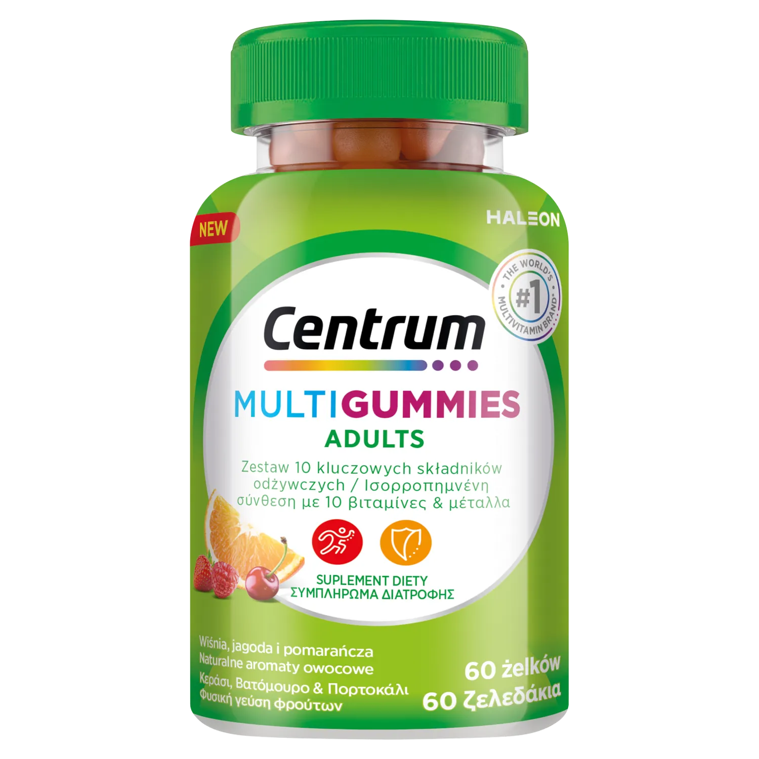 Centrum MultiGummies Erwachsene 60 Fruchtgummis Multivitamin mit Vitaminen und Mineralstoffen