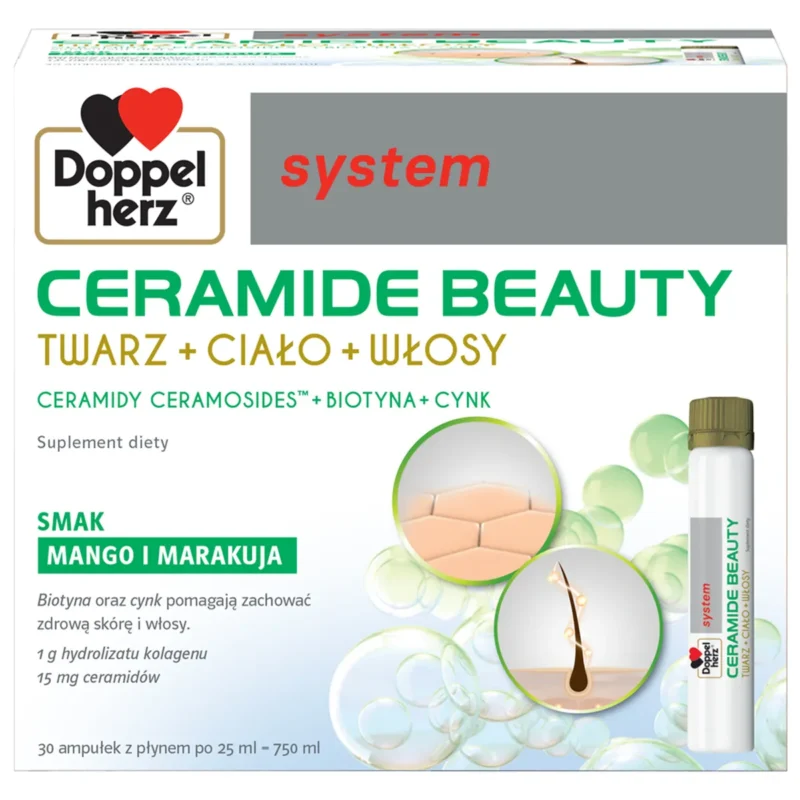 Doppelherz System Ceramide Beauty Kollagen Trinkampullen Mango Maracuja 30 Stück