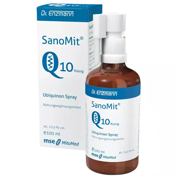 Dr. Enzmann SanoMit Q10 Tropfen 100 ml – flüssiges Coenzym Q10 Nahrungsergänzung