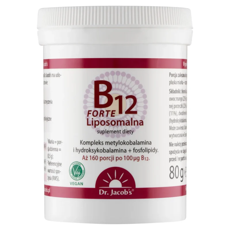 Dr. Jacob's B12 Liposomal Forte Pulver sublingual Mango Johannisbeere 80 g