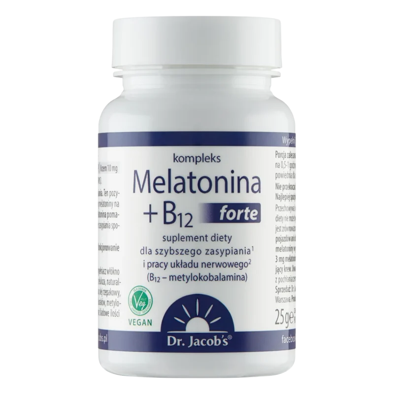 Dr. Jacob’s Melatonin + B12 Komplex Forte 90 Tabletten Schlafhilfe mit Vitamin B12