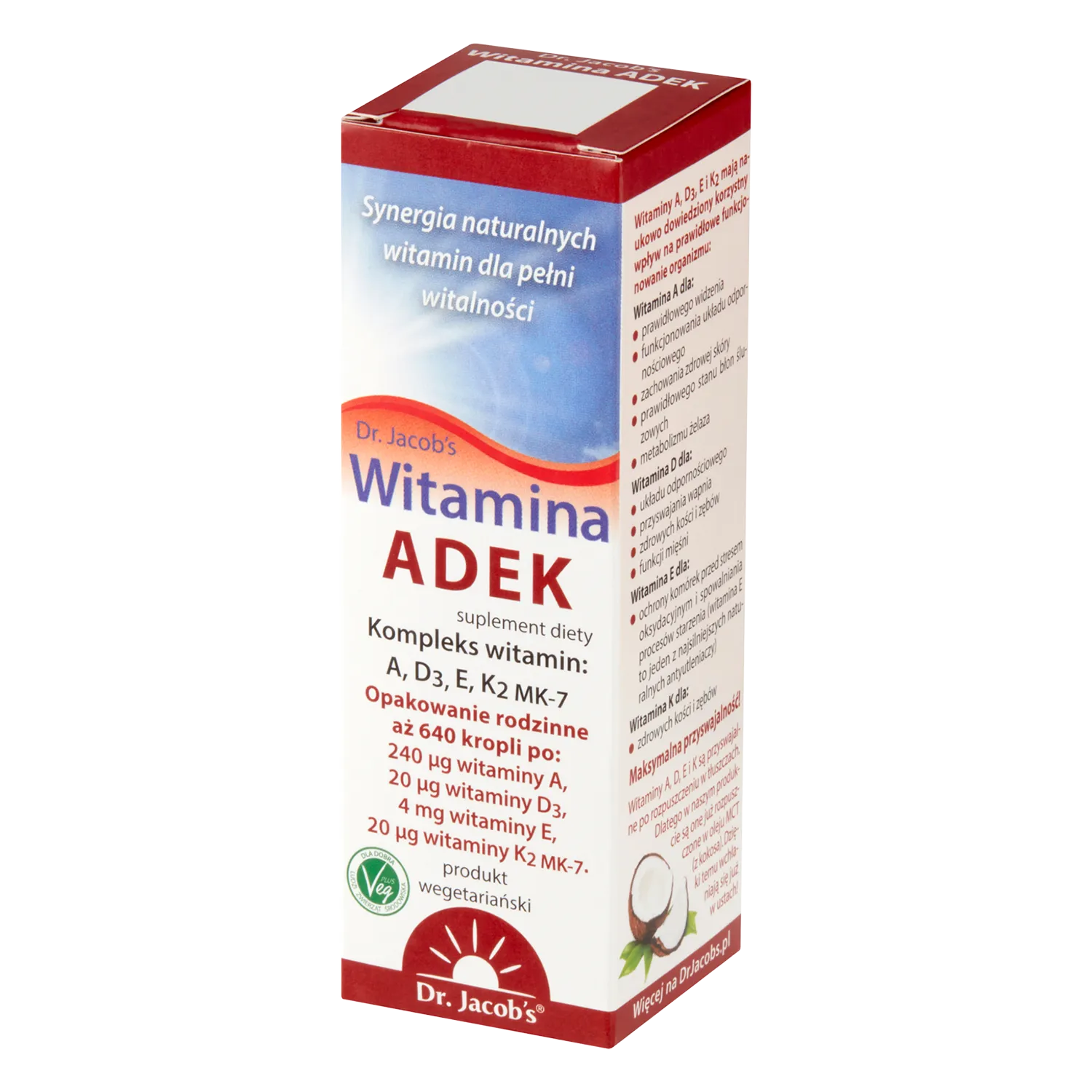 Dr Jacobs Vitamin ADEK Tropfen 20 ml fettlösliche Vitamine A D E K in MCT Öl
