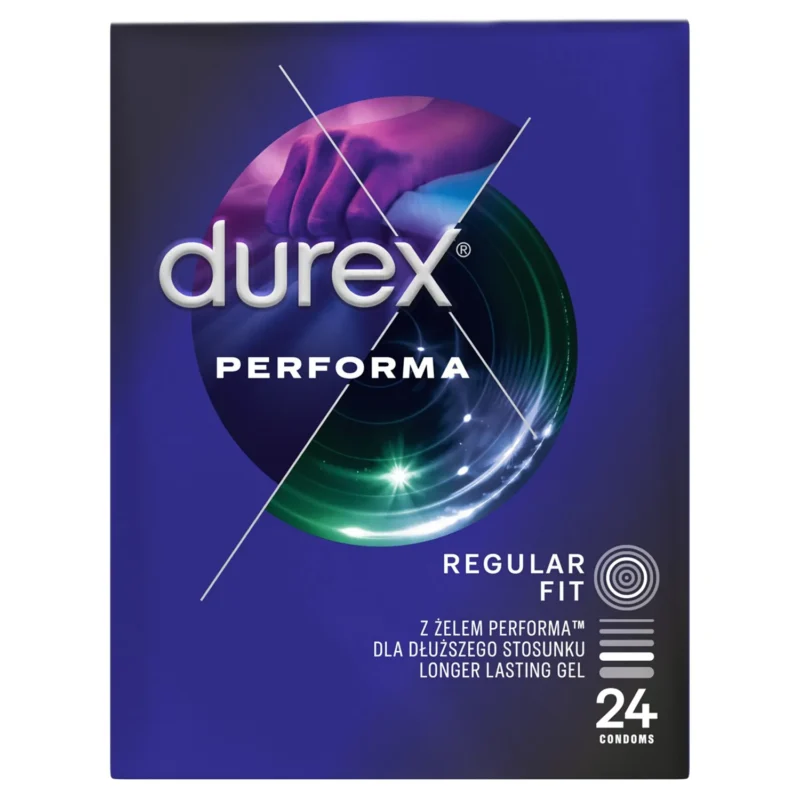 Durex Performa Kondome 24 Stück mit verzögerndem Gel Benzocain
