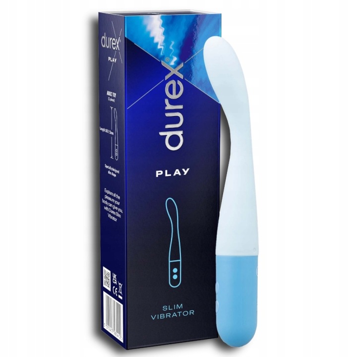 Durex Play Slim Vibrator aus Silikon mit schlankem Design und 8 Vibrationsmodi
