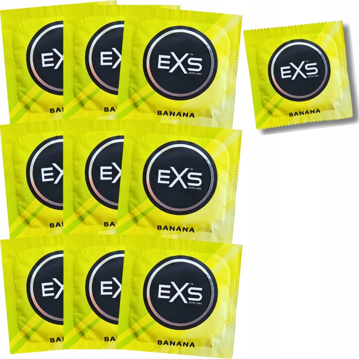 EXS Banana Kondome 50 Stück mit Bananengeschmack – aromatisierte Latexkondome