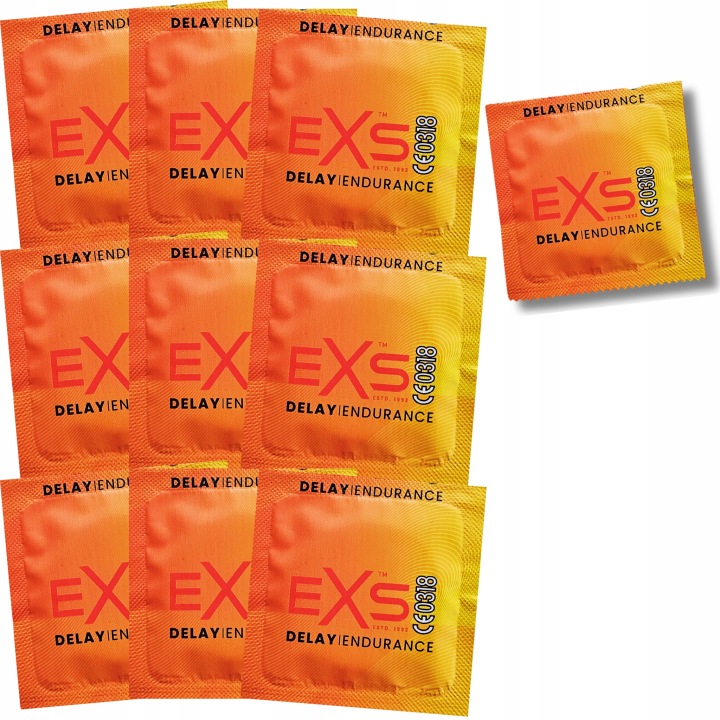 EXS Delay Kondome 50 Stück mit 1% Lidocain – Latexkondome mit Verzögerungseffekt und Gleitmittel