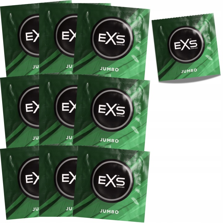 EXS Jumbo XXL Kondome 50 Stück – extra große Latexkondome mit Gleitmittel