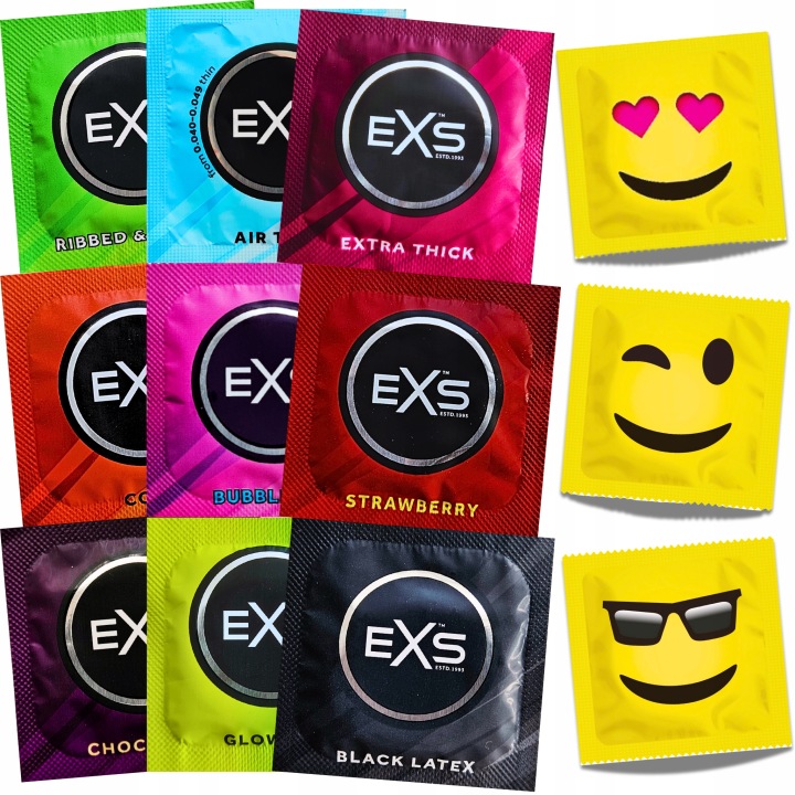 EXS Kondom Mix Set 50 Stück verschiedene Latexkondome