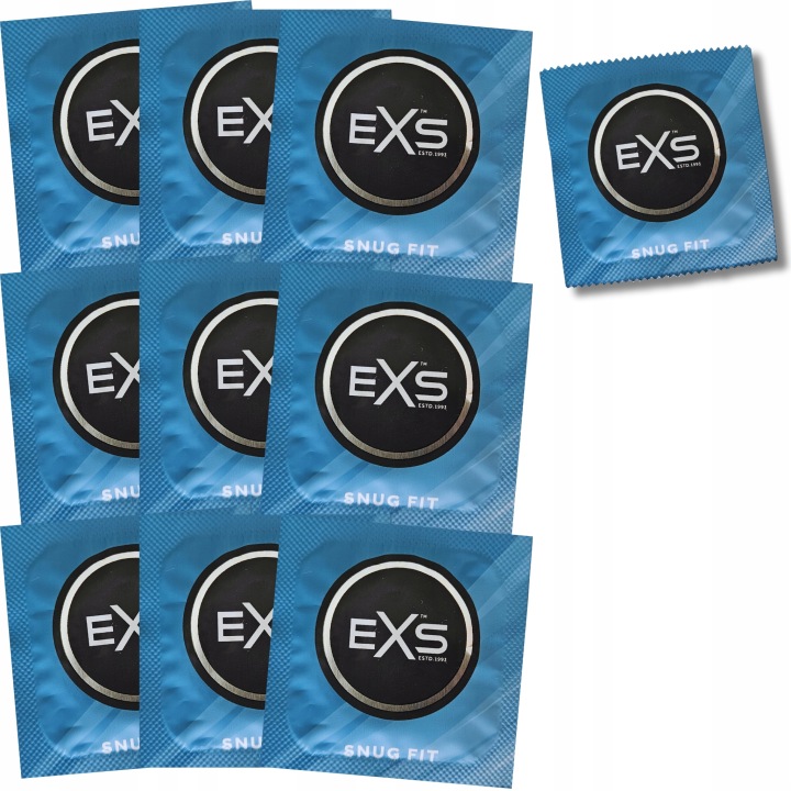 EXS Snug Fit Kondome 50 Stück eng anliegende Latexkondome 49 mm