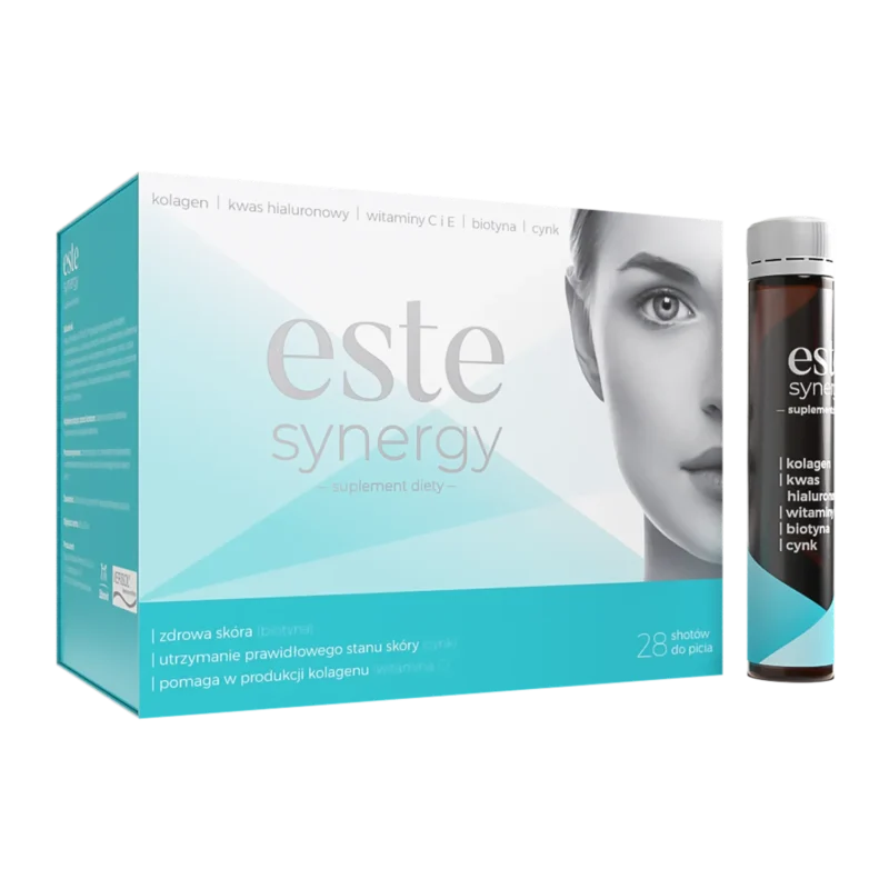 Este Synergy Shot 25 ml Kollagen und Hyaluron Drink für Haut mit Vitamin C Biotin und Zink